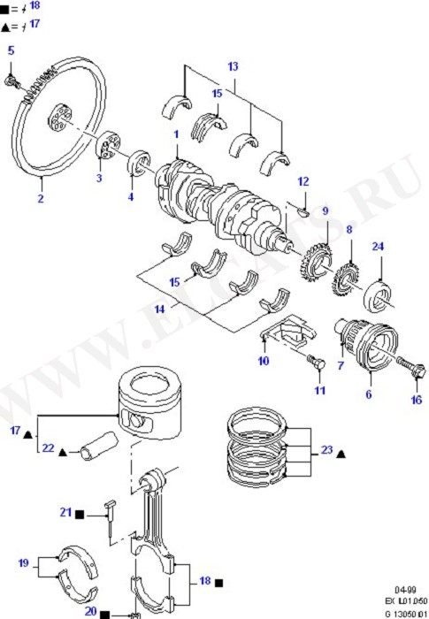 Crankshaft/Pistons And Bearings (Engine/Block And Internals)