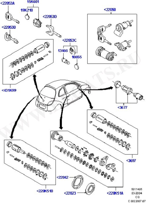 Vehicle Lock Sets And Repair Kits (Door Lock Mechanisms)