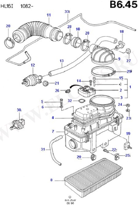 Engine Air Intake/Emission Control (CVH)
