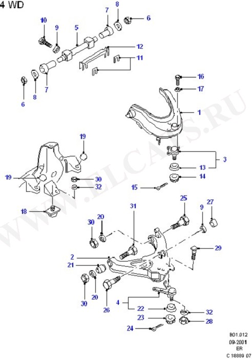 Front Suspension Arms & Stabilizer (Suspension,Drive Shaft & Axle-Front)