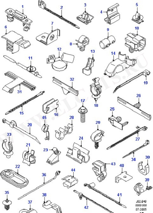 Wiring Clamps (Wiring System & Related Parts)