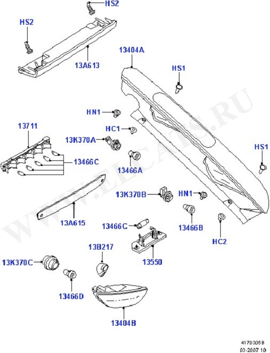 Rear Lamps (Rear & Roof Width Marker Lamps)