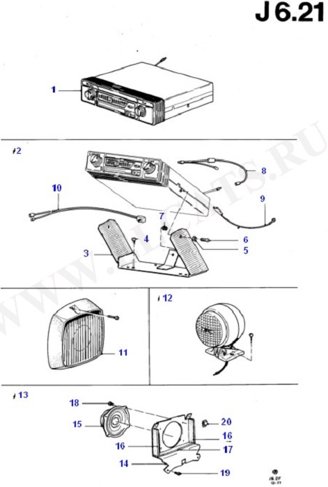 Cassette Player & Speaker - Stereo (Audio System & Related Parts)
