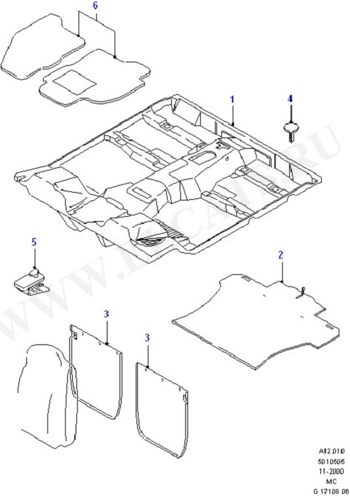 Floor Mats (Floor Mats/Insulators & Console)