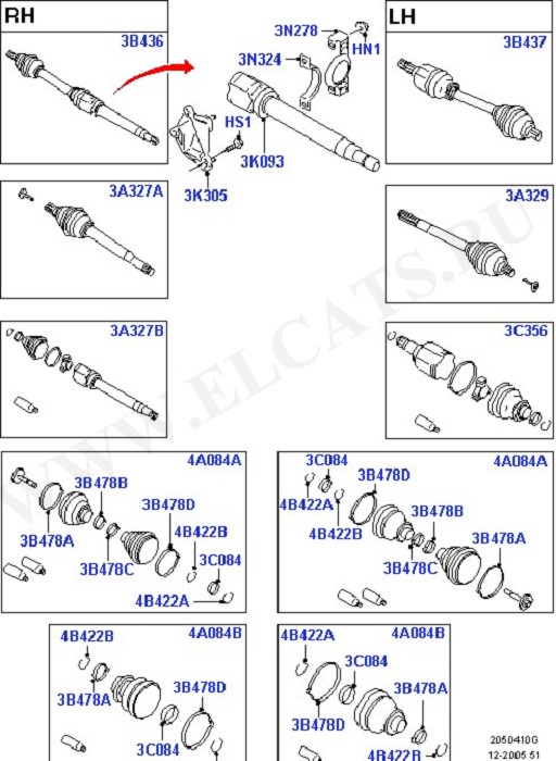 Drive Shaft - Front Axle Drive (  -  )