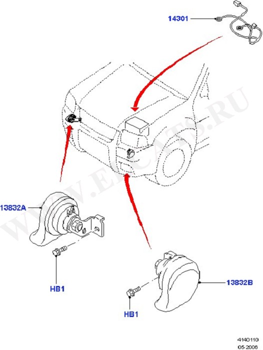 Battery Cables And Horn (Battery Cables & Horn)
