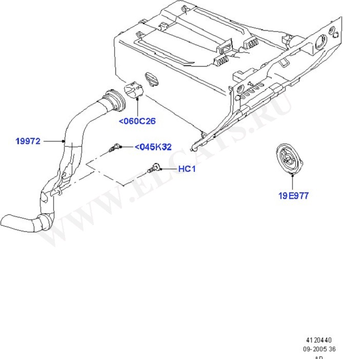 A/C - Glove Compartment (HVAC Controls & Auxiliary Heater)