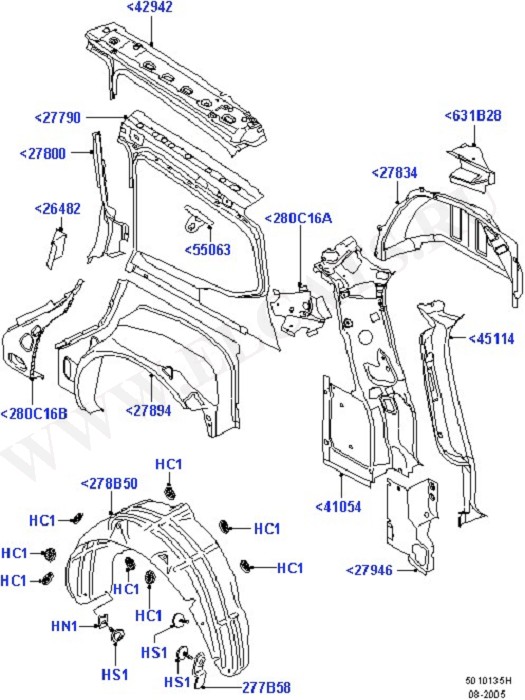 Side Panels - Inner (Body Less Front End & Closures)