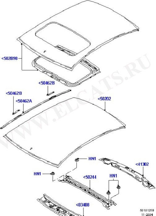 Roof - Sheet Metal (Body Less Front End & Closures)