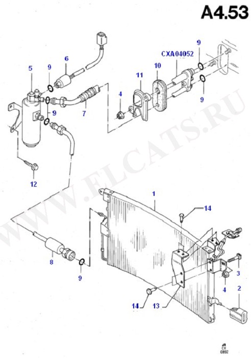 Air Conditioning System Condenser (Dash Panel/Apron/Heater/Windscreen)