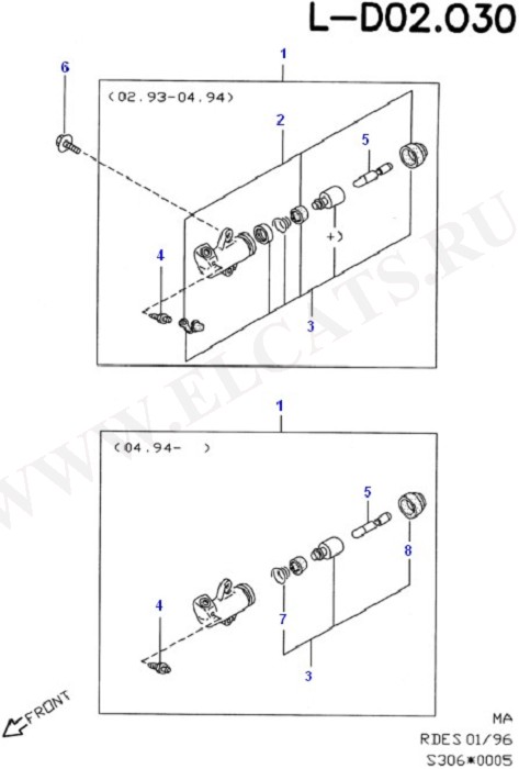 Clutch Slave Cylinder (Brake And Clutch Controls)