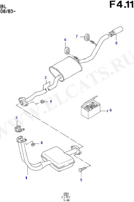 Exhaust System Less Catalyst (Exhaust System And Heat Shields)