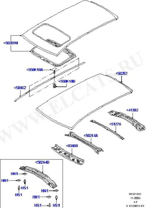 Roof - Sheet Metal (Body Less Front End & Closures)