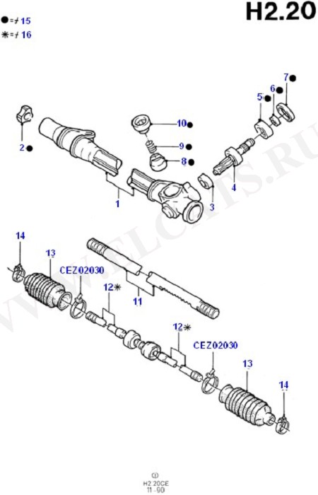 Components - Steering Rack & Pinion (Steering Systems)