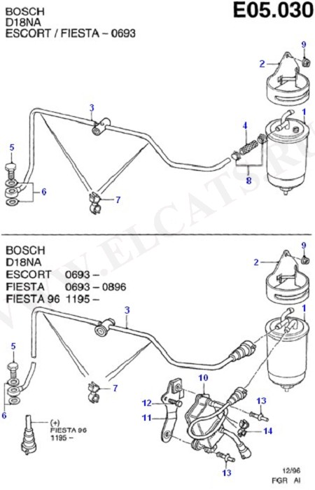 Fuel System - Engine (Diesel 1.8)