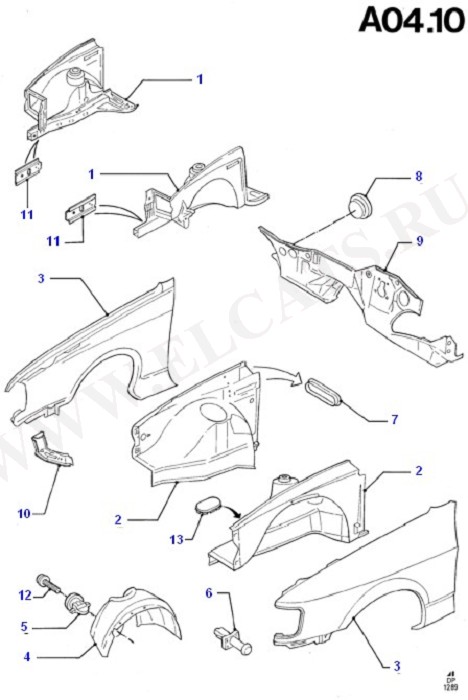 Dash Panel/Aprons/Front Fenders (Dash Panel/Apron/Heater/Windscreen)