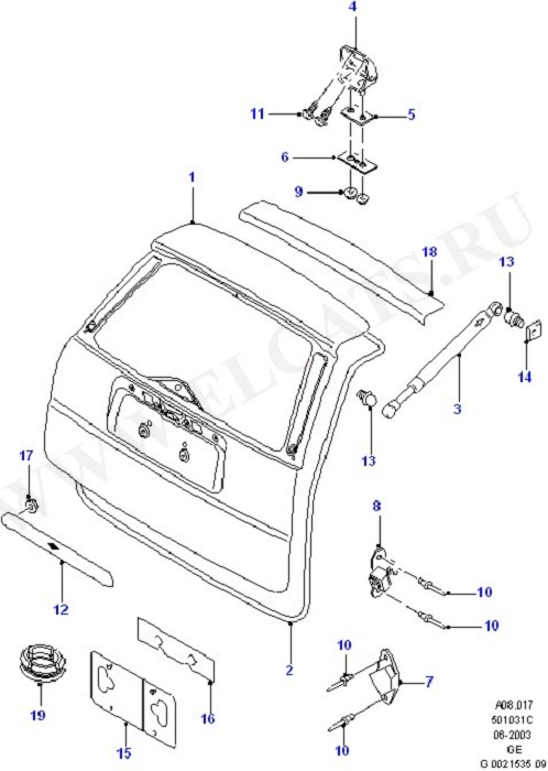 Luggage Compartment Door (Luggage Comp't Door/Trim & Locks)