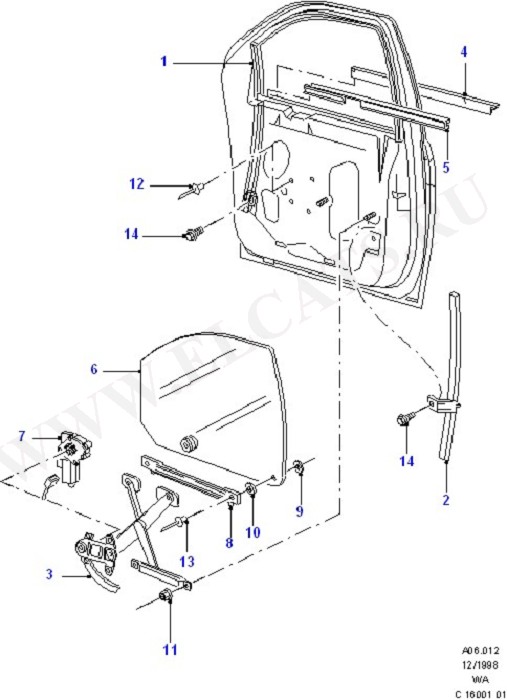 Front Door Glass & Window Controls (   )