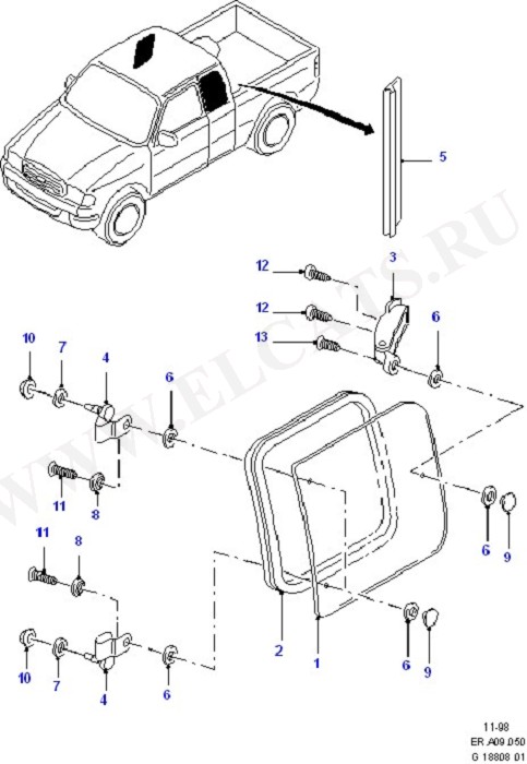 Quarter Windows (Side Panels/Side Trim/Side Glass)