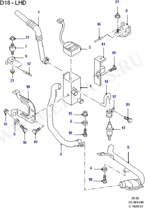 Auxiliary Fuel Fired Pre-Heater (Dash Panel/Apron/Heater/Windscreen)