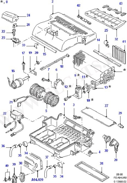 Air Conditioning System (Dash Panel/Apron/Heater/Windscreen)