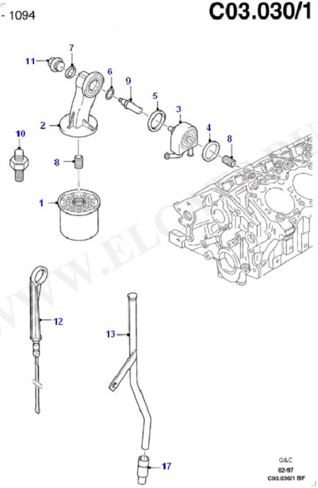 Oil Pump/Pan/Filter/Level Indicator (Cosworth V6 2.9 24 Valve)