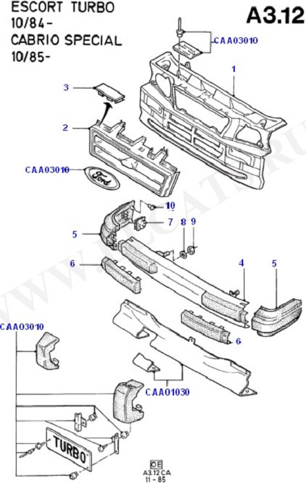Body Front/Grille And Front Bumper (Radiator Grille,Front Bumper & Hood)
