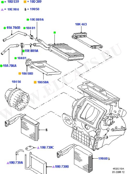 Heater/Air Cond.Internal Components (   )