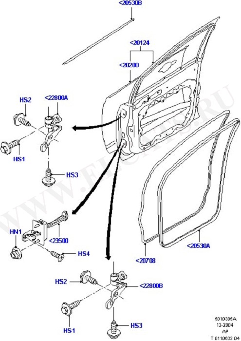 Front Doors, Hinges & Weatherstrips (Body Closures)