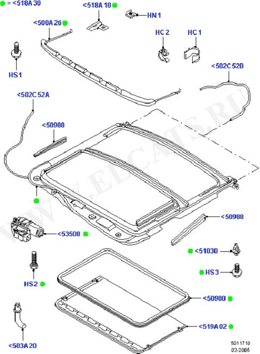 Sliding Roof Mechanism And Controls (Convertible, Hard Top Roof Openings)