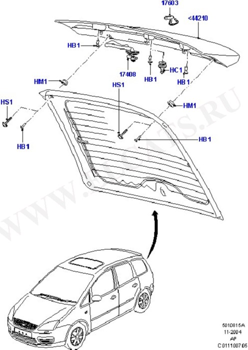 Spoiler And Related Parts (Mouldings, Spoilers & Roof Bars)