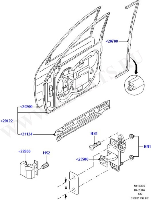 Front Doors, Hinges & Weatherstrips (Body Closures)