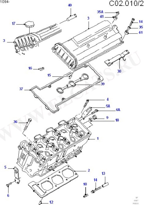 Cylinder Head/Valves/Manifolds/EGR (Cosworth V6 2.9 24 Valve)