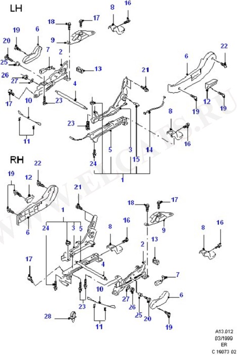 Front Seat Tracks And Height Adjust (Seats And Covers)