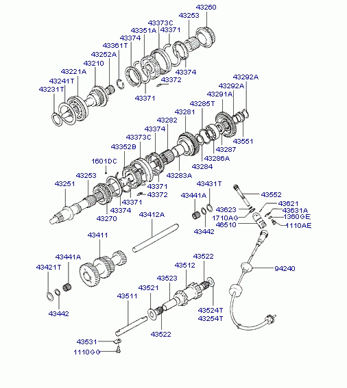 T/M POWER TRAIN(4 M/T)