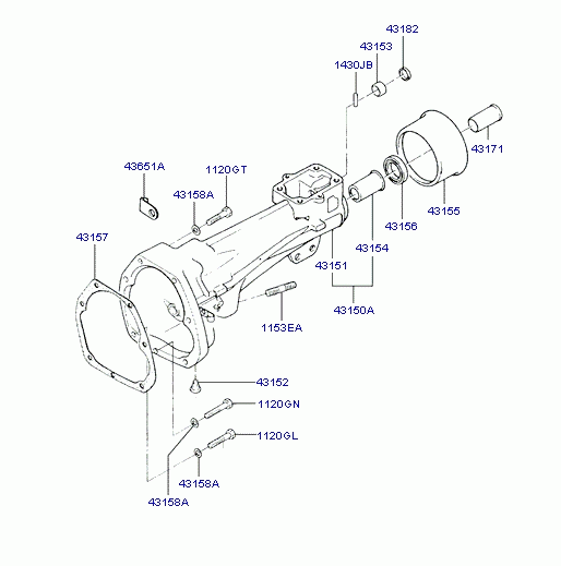 T/M EXTENSION HOUSING(4 SPEED)
