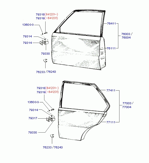 PANEL & FRAME ASSY-DOOR