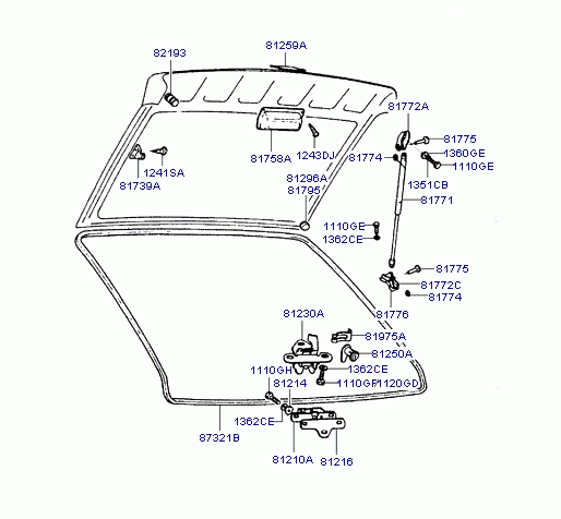 TAIL GATE TRIM(SEDAN)