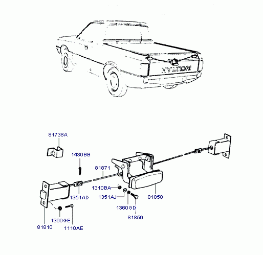 TAIL GATE TRIM(PICK UP)