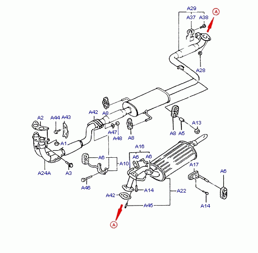 EXHAUST PIPE(I4,LEADED)