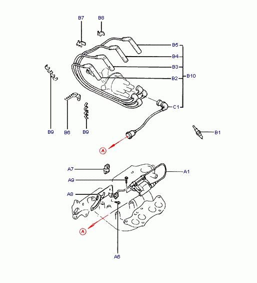 SPARK PLUG & CABLE(I4,SOHC)