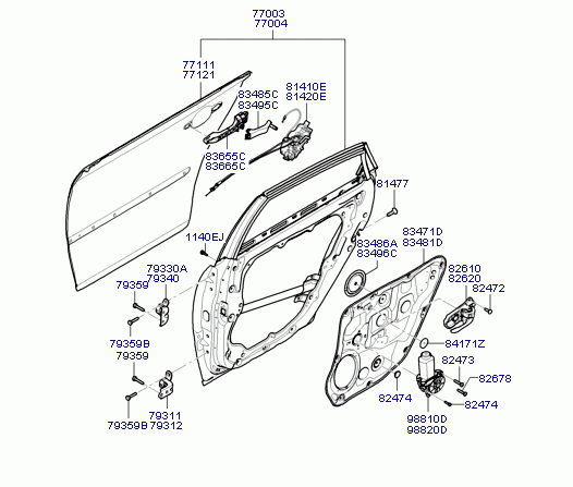 PANEL-RR DR & WINDOW SYSTEM-RR DR