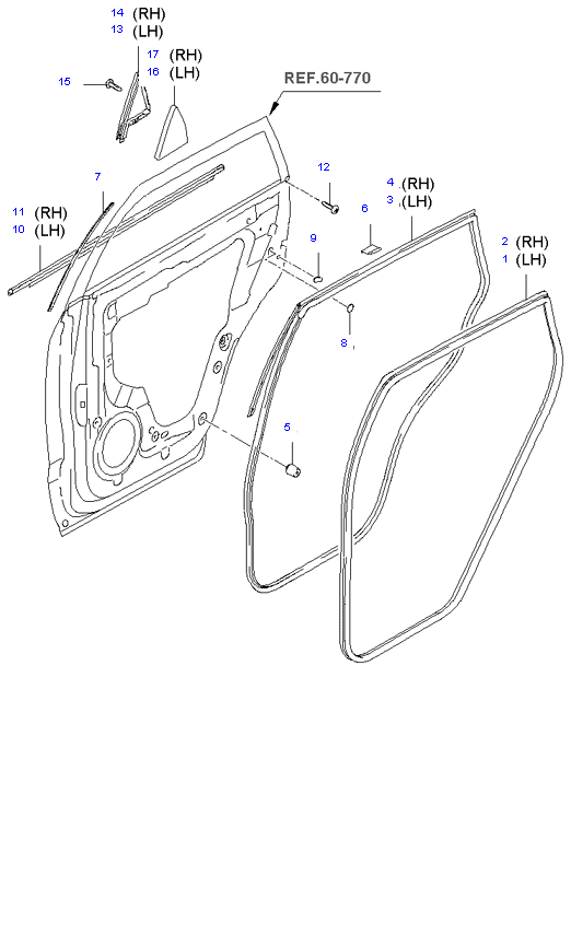 REAR DOOR MOULDING