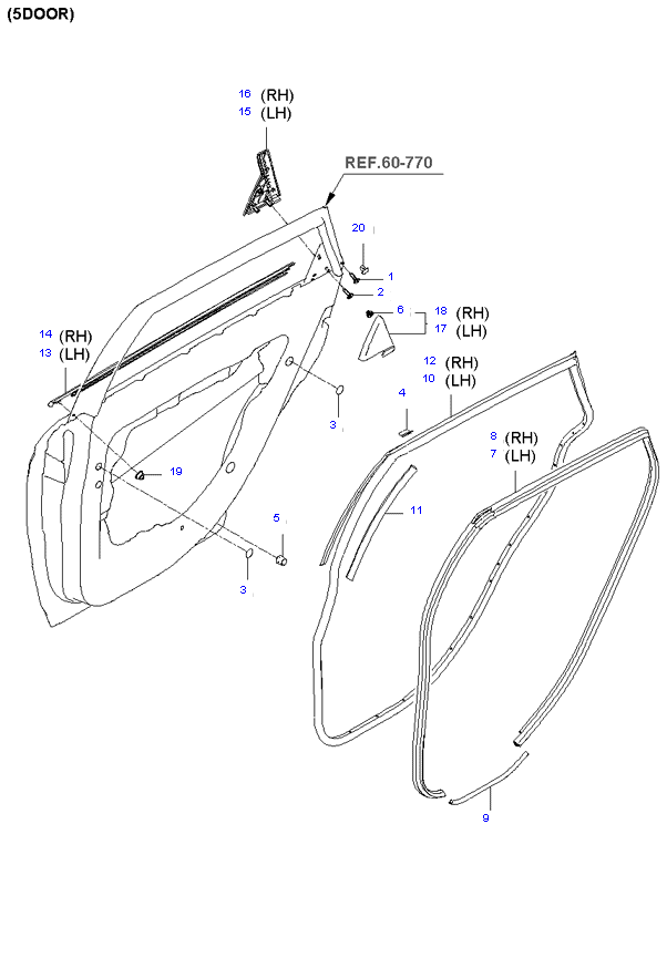 REAR DOOR MOULDING