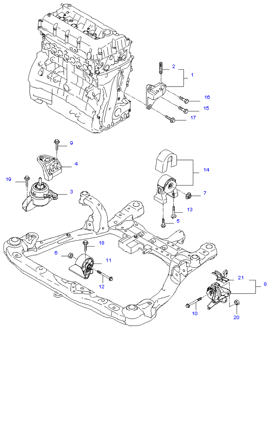 ENGINE MOUNTING ( 2.4L )