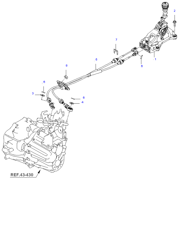 SHIFT LEVER CONTROL ( 2.4L )