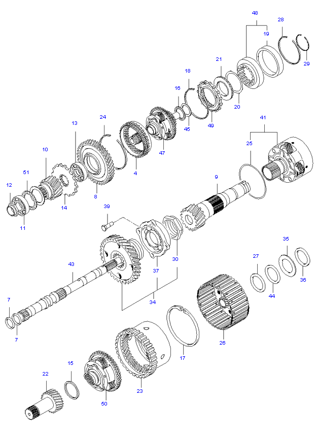 TRANSAXLE GEAR(A/T) ( 2.7L )