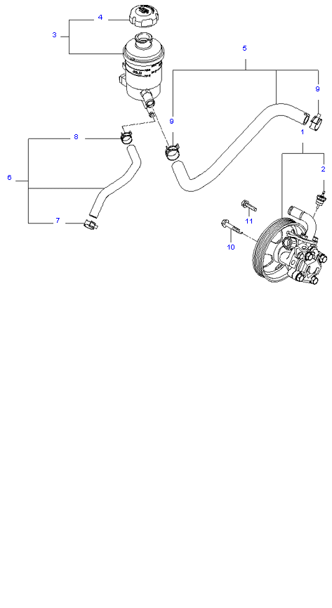 POWER STEERING OIL PUMP ( 2.7L )