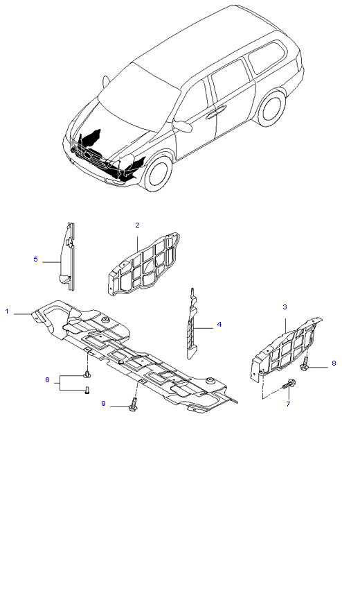 MUD GUARD & ENGINE COVER ( 2.7L )