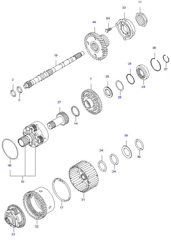 TRANSAXLE GEAR(A/T) ( 3.8L )